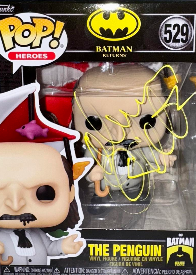 Danny Devito Signed Funko Pop #529 "The Penguin" Batman Returns (Yellow Ink) - Beckett COA #02
